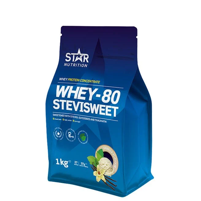 Star Nutrition Whey-80 Vanilla Stevia Sweet proteinpulver 1 kg